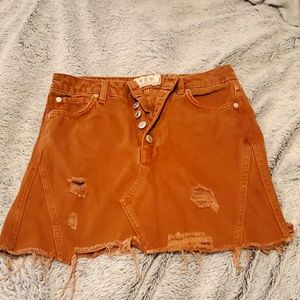 Burnt orange skirt